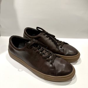 Boggi Milano Dark Brown Leather Sneakers